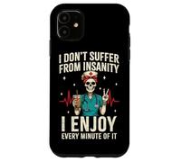 Funny Skeleton Nurse Coffee RN Case for iPhone 11
