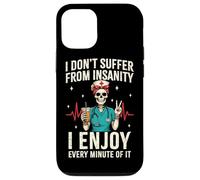 Funny Skeleton Nurse Coffee RN Case for iPhone 12/12 Pro