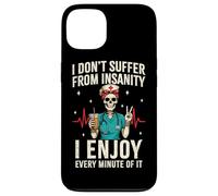 Funny Skeleton Nurse Coffee RN Case for iPhone 13