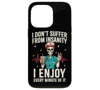 Funny Skeleton Nurse Coffee RN Case for iPhone 13 Pro