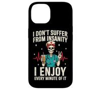 Funny Skeleton Nurse Coffee RN Case for iPhone 14