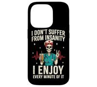 Funny Skeleton Nurse Coffee RN Case for iPhone 14 Pro