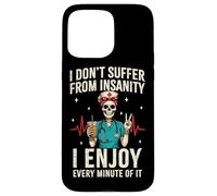 Funny Skeleton Nurse Coffee RN Case for iPhone 15 Pro Max