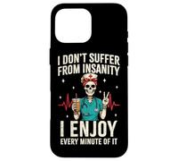 Funny Skeleton Nurse Coffee RN Case for iPhone 16 Pro Max