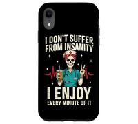 Funny Skeleton Nurse Coffee RN Case for iPhone XR