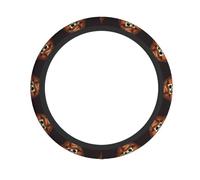 Funny Skeleton Printed Steering Wheel Cover Elastic Stretch Car Wheel Wrap Breathable Non-Slip Steering Wheel Protector for Car Truck SUV