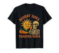 Funny Skeleton Retro Quirky Summer Dark Humor Desert Vibes T-Shirt