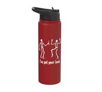 Funny Skeleton Shirt I Got Your Back Chiropractic Halloween Stainless Steel Insulated Water Bottle