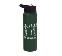 Funny Skeleton Shirt I Got Your Back Chiropractic Halloween Stainless Steel Insulated Water Bottle