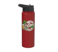 Funny Skeleton Shut Up Liver Youre Fine St Patricks Day Stainless Steel Insulated Water Bottle