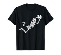 Funny Skeleton Soccer Lovers Spooky Halloween Goalkeeper T-Shirt