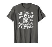 Funny Skeleton WAITING CAT Mom Pet Dad I Do What I Want T-Shirt