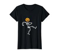 Funny Skeletons Dancing Dance Skeleton Halloween Costume Value Graphic T-Shirt, Women, Black, XL