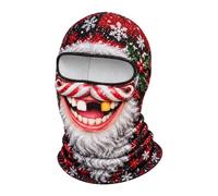 Funny Ski Mask Christmas Balaclava Full Face Mask Winter Head Cover | Novelty Reindeer Santa Elf Snowman Print Neck Gaiter for Skiing Snowmobile Motorcycle Holiday Outdoor Face Protection