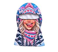 Funny Ski Mask Christmas Balaclava Full Face Mask Winter Head Cover | Novelty Reindeer Santa Elf Snowman Print Neck Gaiter for Skiing Snowmobile Motorcycle Holiday Outdoor Face Protection