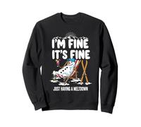 Funny Ski Meltdown Snowman Outdoor Adventurers Design Sweatshirt