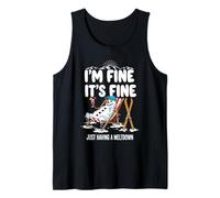 Funny Ski Meltdown Snowman Outdoor Adventurers Design Tank Top