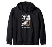 Funny Ski Meltdown Snowman Outdoor Adventurers Design Zip Hoodie