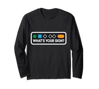 Funny Ski Skier Snowboard What's Your Sign Snowboarding Joke Long Sleeve T-Shirt