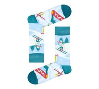 Funny Ski Socks Winter Skiing Pattern Snow Mountain Novelty Socks Ski Lover Gift