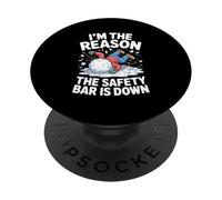 Funny Skiing Chairlift I'm The Reason The Safety Bar Is Down PopSockets Adhesive PopGrip