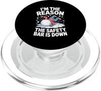 Funny Skiing Chairlift I'm The Reason The Safety Bar Is Down PopSockets PopGrip for MagSafe
