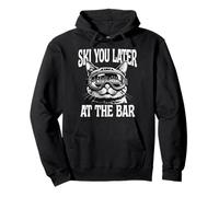 Funny Skiing Goggles Cat Ski You Later At The Bar Pullover Hoodie