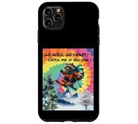 Funny Skiing Raccoon Going Wild on the Ski Slopes Case for iPhone 11 Pro Max