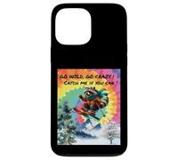 Funny Skiing Raccoon Going Wild on the Ski Slopes Case for iPhone 13 Pro Max