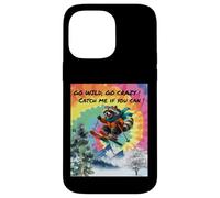 Funny Skiing Raccoon Going Wild on the Ski Slopes Case for iPhone 14 Pro Max