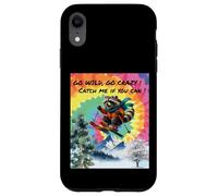 Funny Skiing Raccoon Going Wild on the Ski Slopes Case for iPhone XR