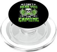 Funny Skull Can't Hear You I'm Gaming Boys Teens Men PopSockets PopGrip for MagSafe