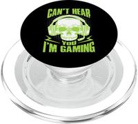 Funny Skull Can't Hear You I'm Gaming Boys Teens Men PopSockets PopGrip for MagSafe