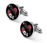 Funny Skull Crow Blackbird Mens Cuff Links Classy Stylish Cufflink