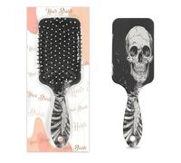 Funny Skull Hair Brush Human Skeleton Wet Dry Air Cushion Hair Brush Plastic Detangler Hairbrush for Kids Adults Back To School Gift Women Men
