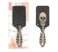 Funny Skull Hair Brush Skull Human Skeleton Wet Dry Air Cushion Hair Brush Plastic Detangler Hairbrush for Kids Adults Back To School Gift Women Men