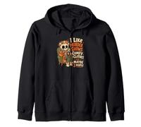 Funny Skull I Like Murder Shows and Maybe 3 People Horror Zip Hoodie