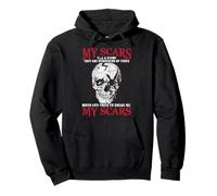 Funny Skull My Scars Tell A Story They Are Reminders Pullover Hoodie