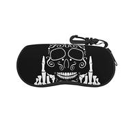 Funny Skull Ultra Light glasses case, Porteble Travel Slip in Eyeglasses Bag Sunglasses Pouch Holder with Belt Clip