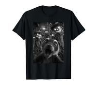 Funny Skunk Selfie with Spooky Scarecrows Halloween Animal T-Shirt