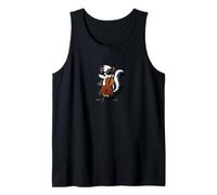 Funny Skunk Wearing Sunglasses Playing Cello Tank Top