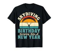 Funny Skydiver Skydiving Birthday Jumping Into A New Year T-Shirt