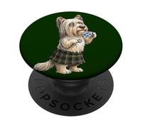Funny Skye Terrier Dog Mug Coffee Scotland Flag PopSockets Adhesive PopGrip