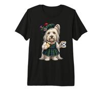 Funny Skye Terrier Lady Dog Mug Coffee Scotland Flag Premium T-Shirt