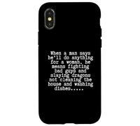 Funny Slaying Dragons Husband Chores Sarcasm Case for iPhone X/XS