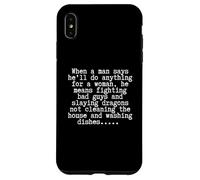 Funny Slaying Dragons Husband Chores Sarcasm Case for iPhone XS Max