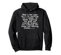 Funny Slaying Dragons Husband Chores Sarcasm Pullover Hoodie
