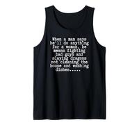 Funny Slaying Dragons Husband Chores Sarcasm Tank Top