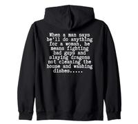 Funny Slaying Dragons Husband Chores Sarcasm Zip Hoodie