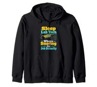 Funny Sleep Lab Tech Polysomnography Zip Hoodie